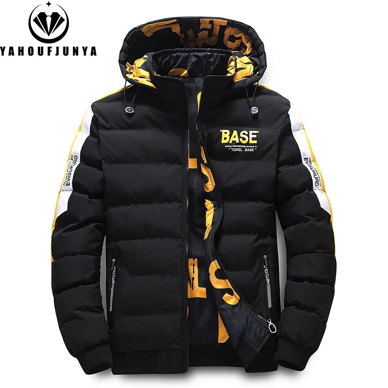 Winter Men Outdoor Windbreak Brand Removable Hooded Jacket Men Windbreak Thick Warm Casual Fashion Parka Jacket Coat Male Hots 4
