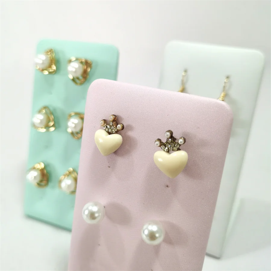 Fashion Earring Holder 12-Holes Small Stud Display Stand Jewelry Organizer Storage Rack L-Shape Jewelry Showcase