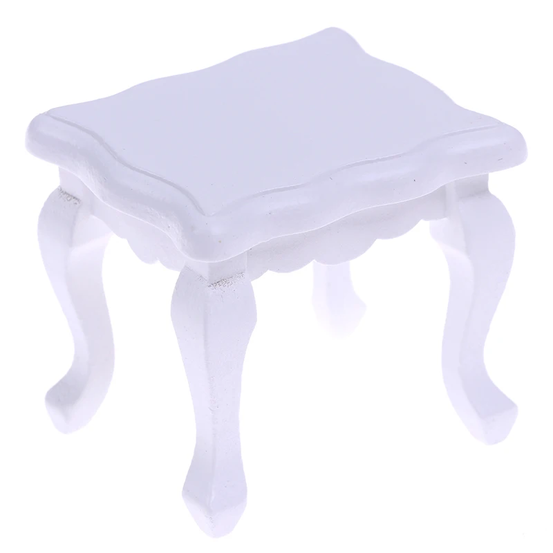 

1:12 миниатюрный деревянный кукольный домик, белые квадратные волнистые регулируемые аксессуары для мебели