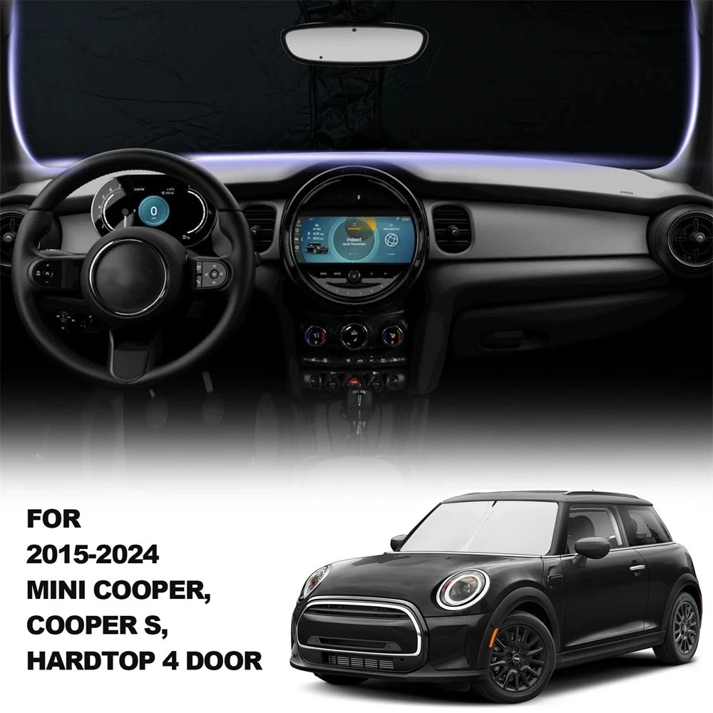 For Mini Cooper S Hardtop 4 Door 2015- Car Visor Sunscreen Window Sun Shade Blocks Parasol Coche UV Rays Driver Protection