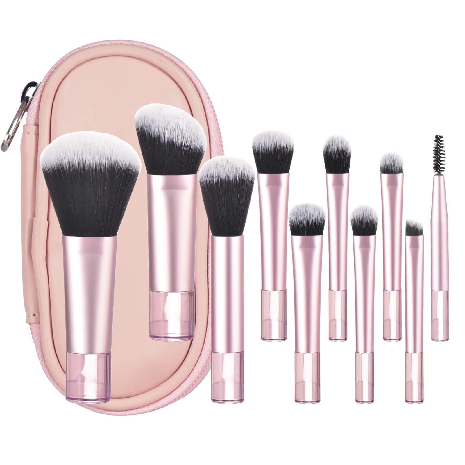 Colorful Mini Makeup Brush Set with Puff - Portable Professional Makeup Tools, Perfect Holiday Gift