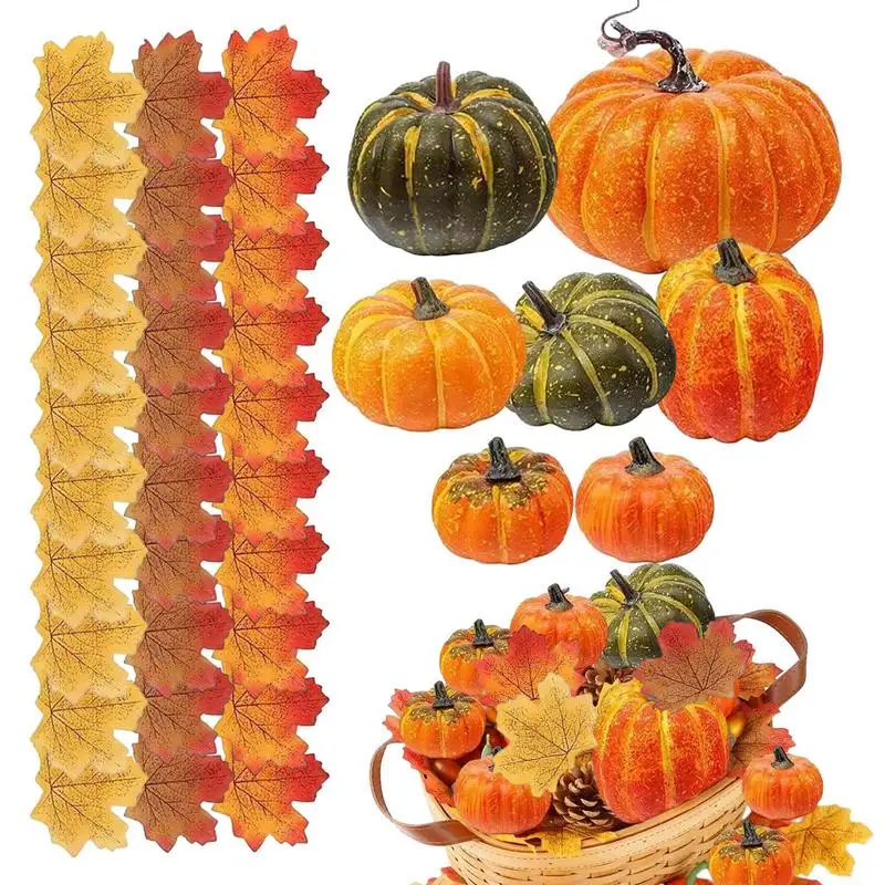 

Fake Pumpkins 37 PCS Artificial Harvest Decoration Pumpkins For Decorating Halloween Thanksgiving Pumpkin Decor Assorted