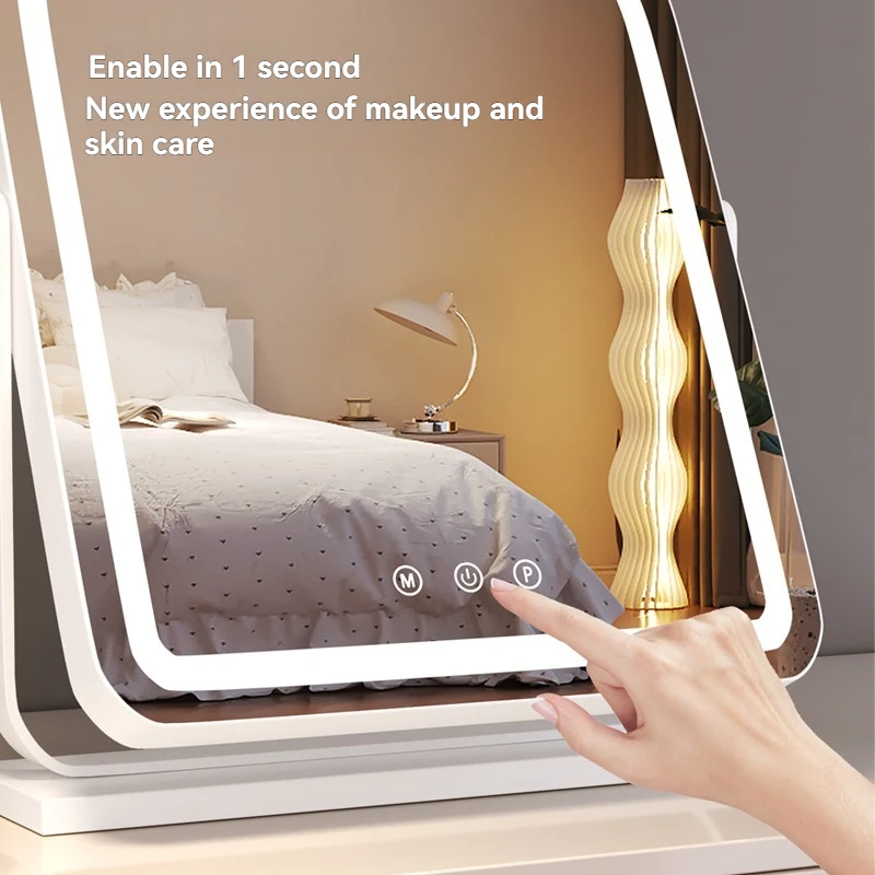 Desktop LED Makeup Mirror with Light Large Bedroom Professional Home Use Fill Light Beauty Internet Famous Make-up Mirror