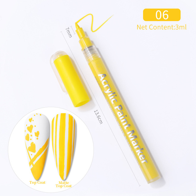 Nail Art Graffiti Pen Waterproof Painting Liner Brush Flower Abstract Lines Stripe Detailing Beauty Nail Brush Tool 10 Color