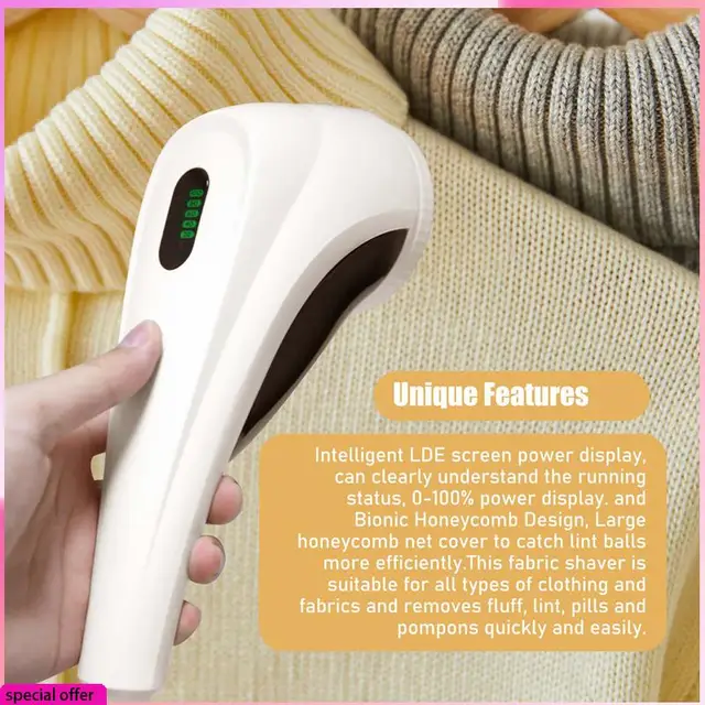 A64Z Electric Lint Shaver, USB Rechargeable Lint Remover For Different Fabrics Lint Remover Lint Cutter Perfect For Family 6