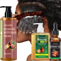 Shampooing et après-shampoing nourrissants à l'huile de Batana biologique pour cheveux abîmés, renforce, prévient la chute des cheveux et contrôle les pellicules 1