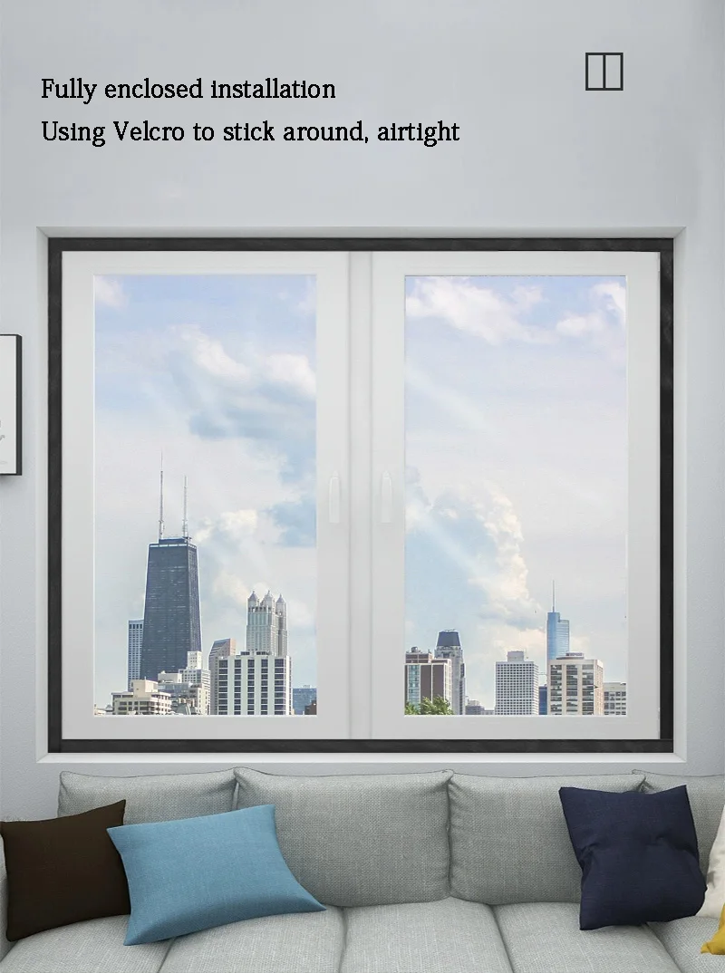 Description Picture 4 of itemNew style Winter window windproof and warm film sealing plastic cloth, winter windproof curtains, cold insulation and antifreeze