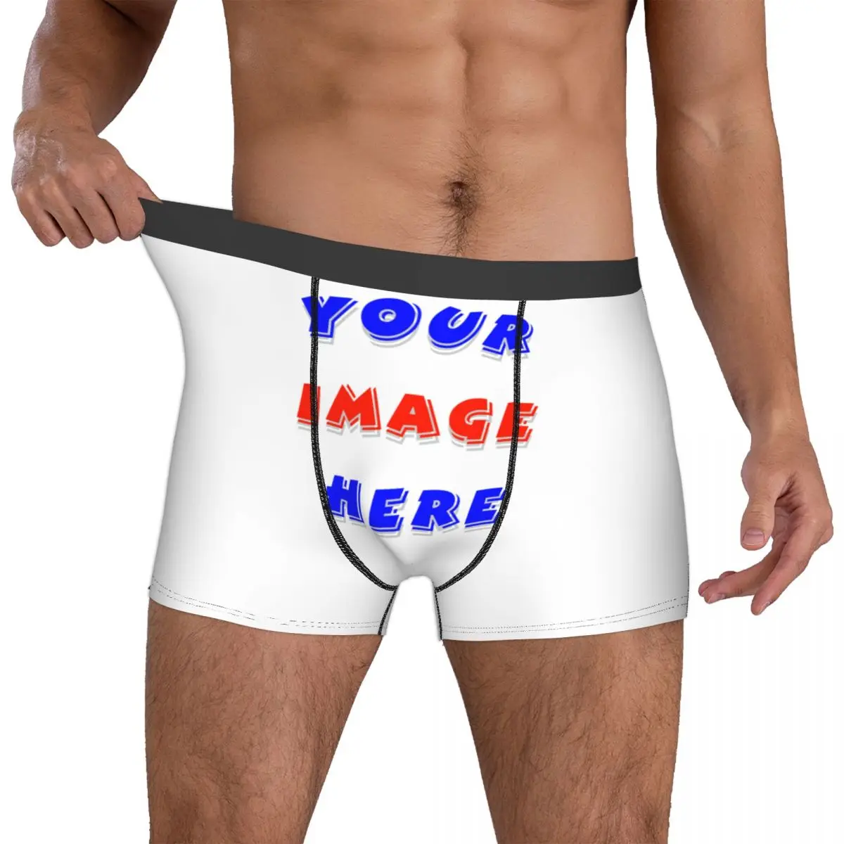 Your Image Here Man's Boxer Briefs Underwear Customizable Free Design Highly Breathable Top Quality Gift Idea 4
