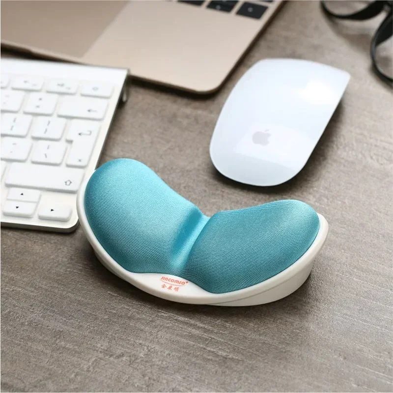 Hosimoln Tappetino poggiapolsi, tappetino mouse ergonomico con memory foam, tappetino supporto polso mouse in gomma antiscivolo per giochi di lavoro 25x23 Meihua036
