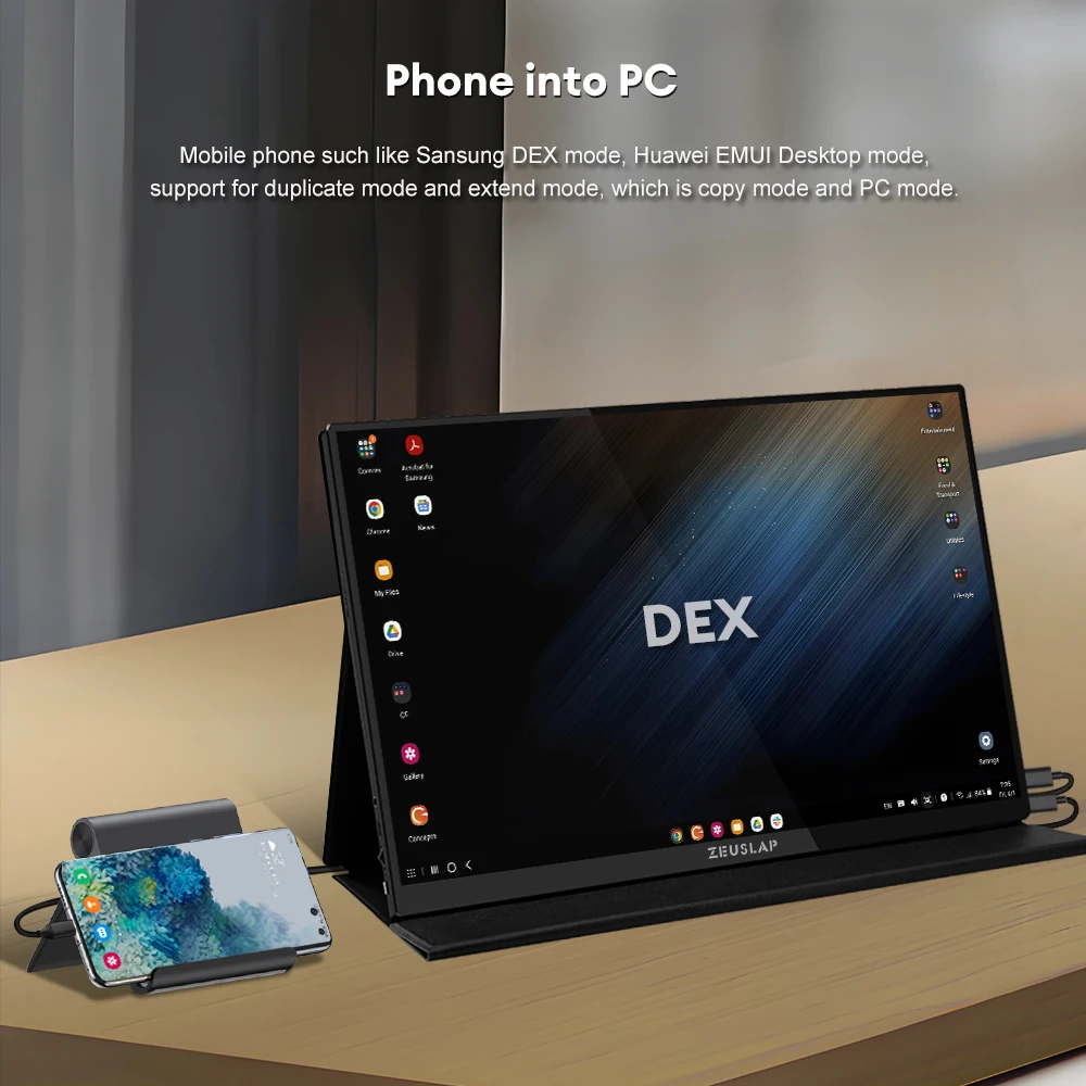 Zeuslap-ポータブルタッチスクリーンモニター、ラップトップ