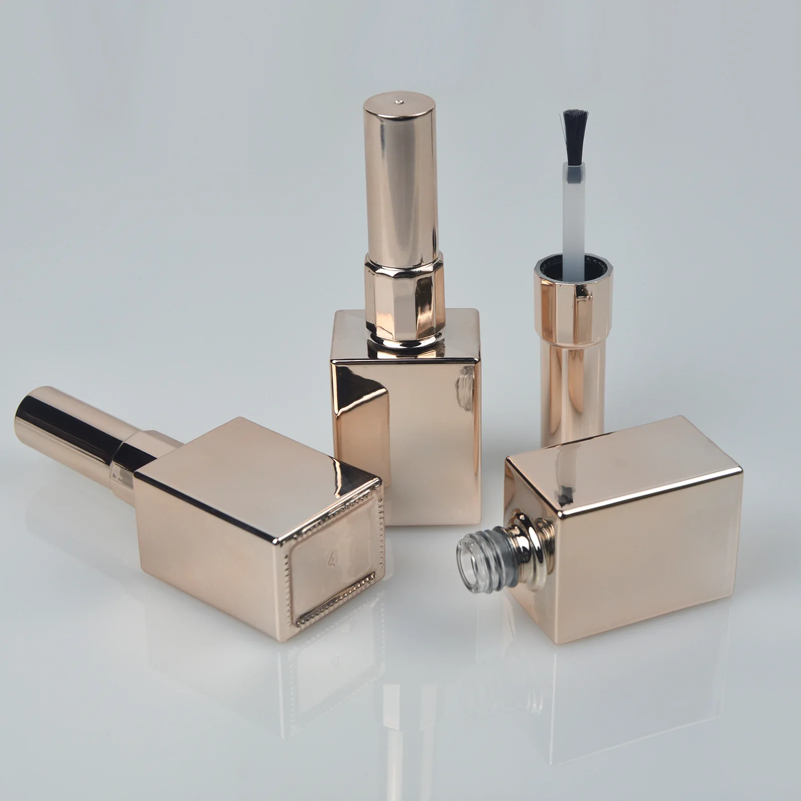 Empty Nail Gel Glass 15ML Nail Polish Bottles Electroplated Gold Colors Nail Beauty Oil Packing Bottles Nail Gel Containers