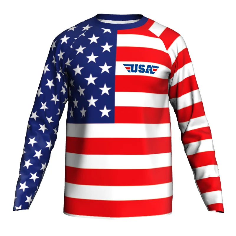 

Long Sleeve Cycling Jersey for Men, Multiple Style, Motocross, USA Shirt, Bicycle Clothes, Off Road, MTB Downhill Tops, Pro Rece