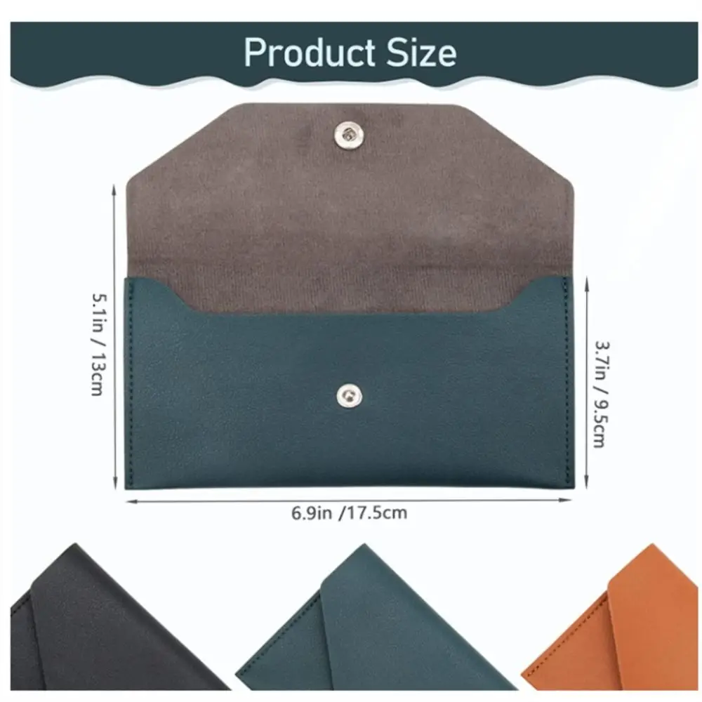 Envelope Wallet PU Leather Cash Envelope Women's Long Ferrule Name Card Holder Gift Clutch Bag