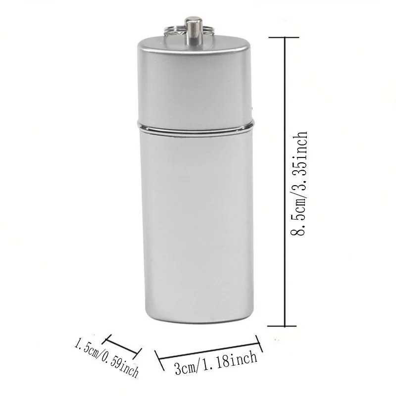 Outdoor Portable Keychain Metal Ashtray Sealed Leak proof Travel Eco friendly Pocket Smoking Accessories