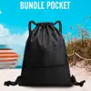 34*43cm/42*49cm Large Capacity Nylon Waterproof Drawstring Backpack,Outdoor Sport  Fitness Storage Bag Thick Rope Oxford 4