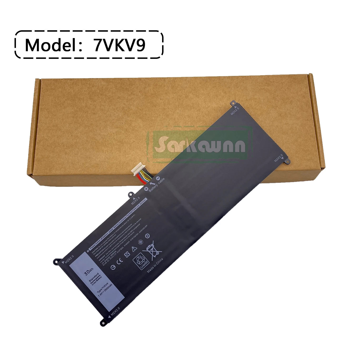 Sarkawnn-bateria Pilhas 3900mah 7vkv9 para a Latitude 12 7275 12 E7275 Xps 12 Xps 12 9250 Xps 12 9250 - Imagem 5
