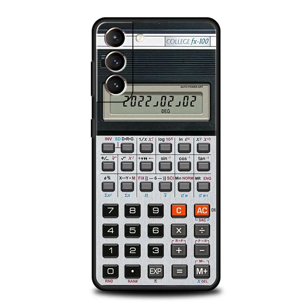 Vintage Calculator Design Soft TPU Phone Case Cover