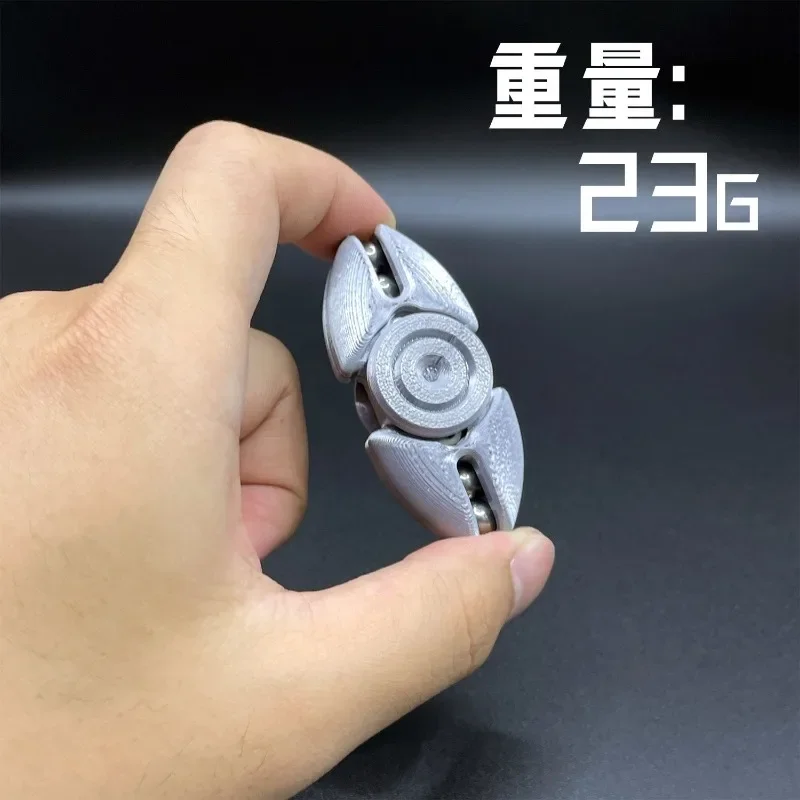 Decompression toy EDC genuine ABS plastic double-pronged fingertip top fidget black technology trendy toy 3D printing gift