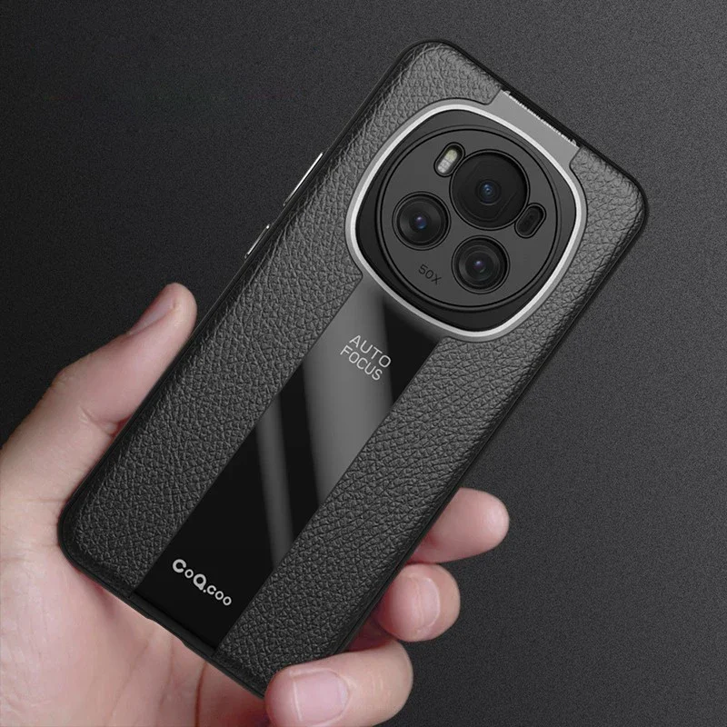 Luxury Lichi Leather Ultra-Thin Matte Case with Lens Protection