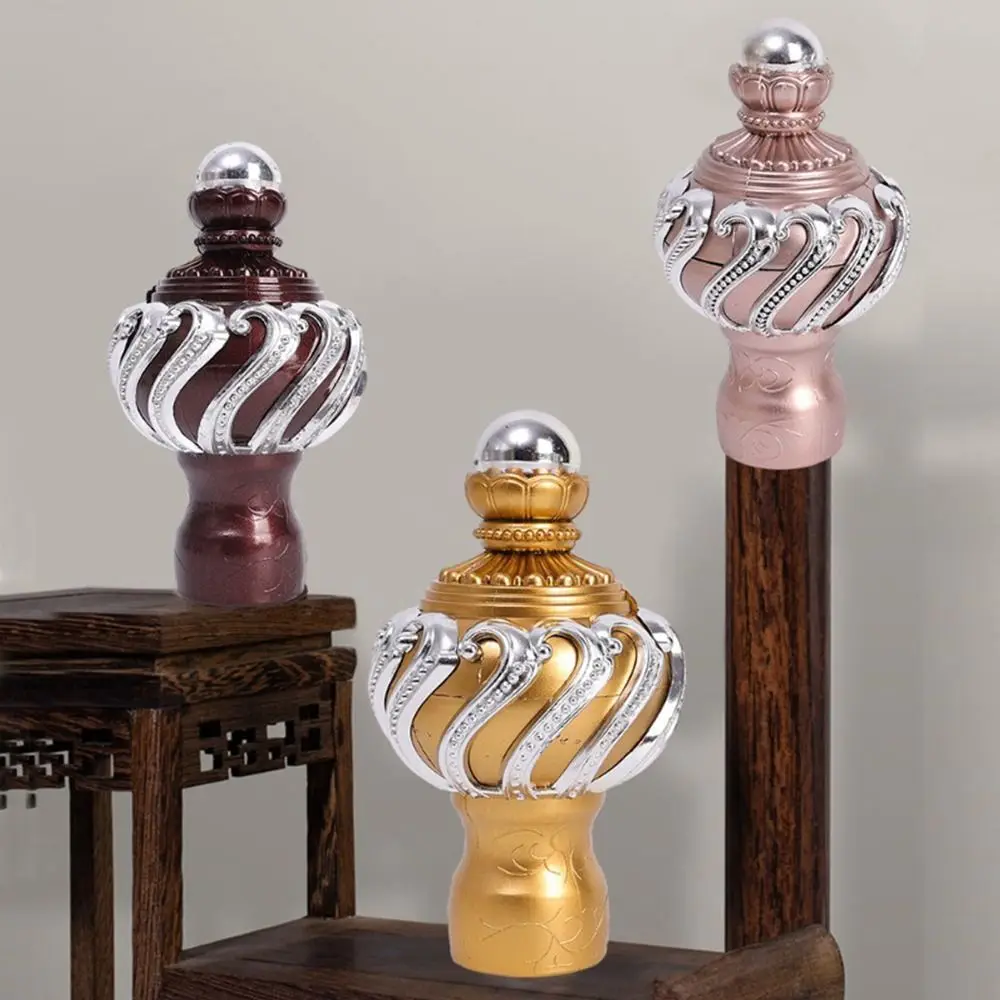 Description Picture 4 of item1Pcs Hardware Accessory Curtain Rod Decorative Head Plastic Drape Rod End Cap Cover Home Decoration European