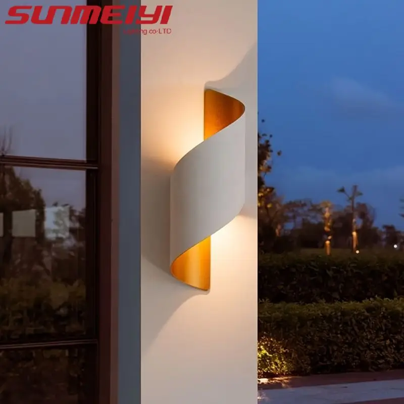 10W LED Wall Lamp Spiral Design Indoor Wall Lights Waterproof Outdoor Modern Nordic Sconce Lamp Interior Wall Light Home Decor andrew martin interior design review vol 26