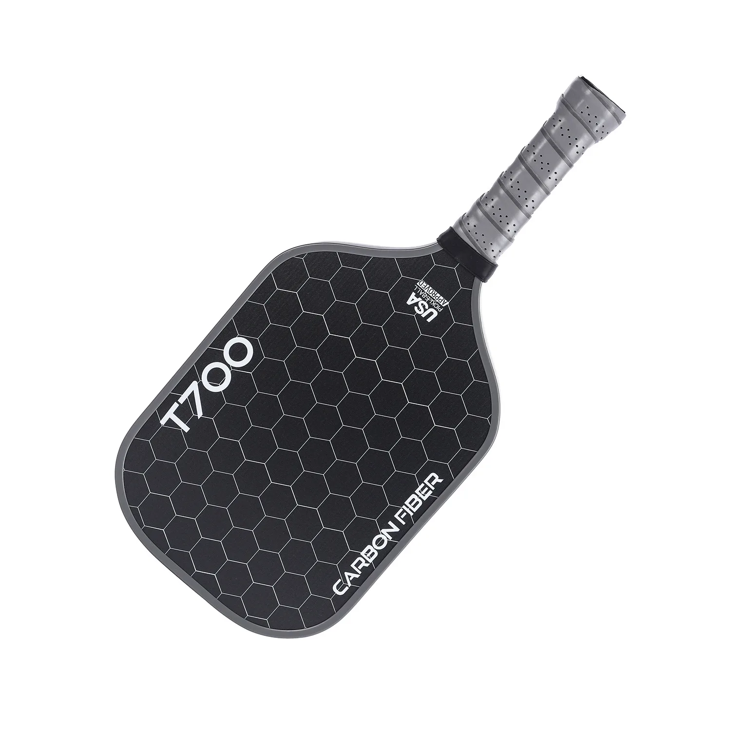 T700 Carbon Fiber Pickleball Paddle, Carbon Friction Surface, Polymer Honeycomb Core, Enhanced Power, Spin and Control, 16mm