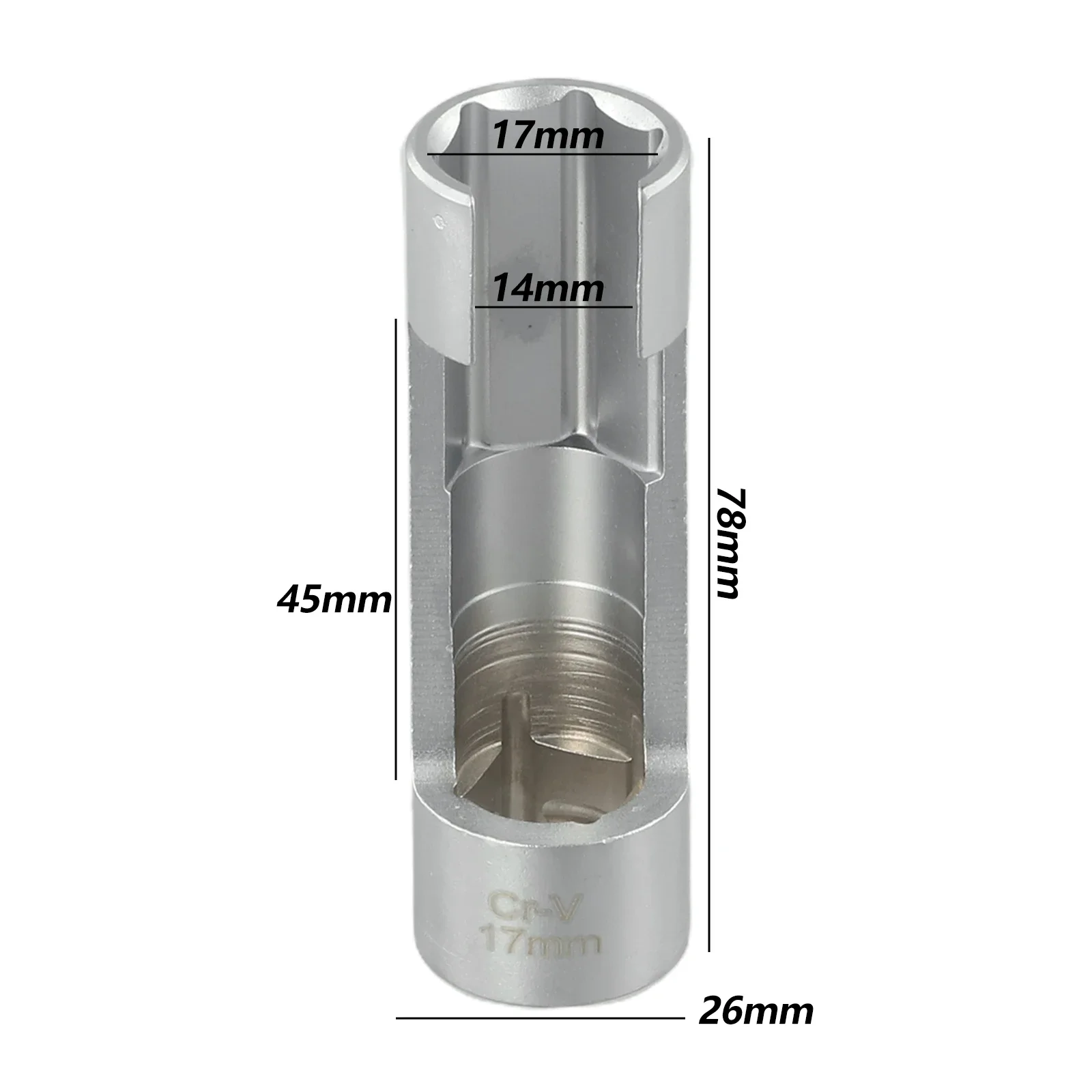 Clé Hexagonale Pour Injecteur De Carburant - 17mm Ou 19mm - Connexion 12,5mm, Côté Fendu Pour écrous Difficiles D'accès