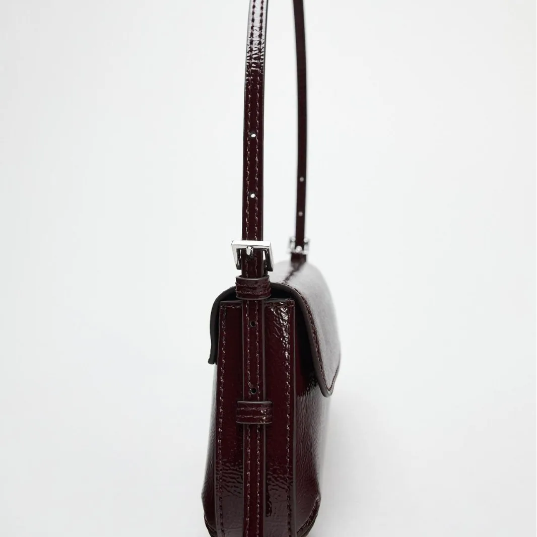 Fashion Patent Leather Underarm Bag Small Cover Flap Shoulder Bags for Women 2025 New Light Designer Women's Handbags Purses