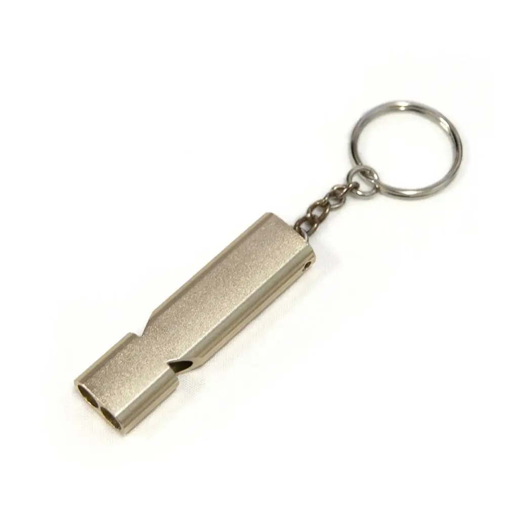 High Frequency Outdoor Camping Double Tube Survival Whistle Self-defense Tools