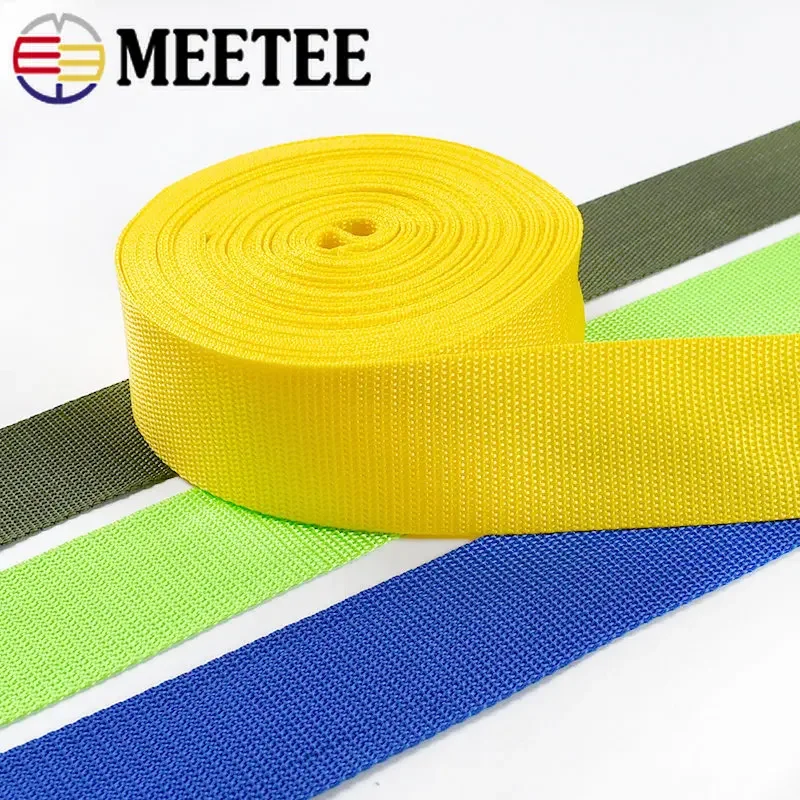 5M 20-50mm Meetee Nylon Webbing Polyester PP Ribbon Tape for Bag Strap  Braided Webbings Garment Sewing Bias Trim Decorative Band