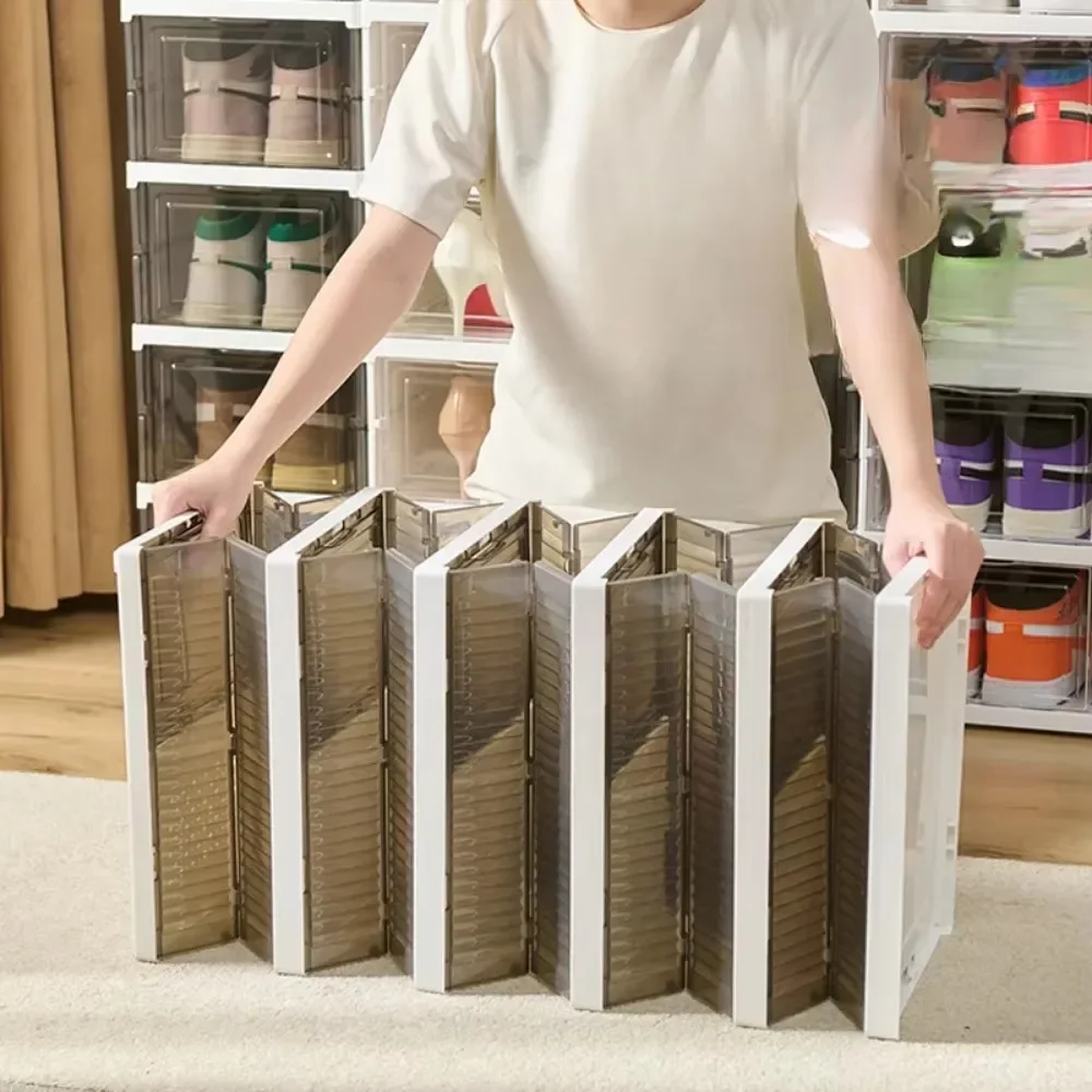 Multi Layer Shoe Box Thickening No Installation Required Transparent Simple Shoes Organizer Foldable Easy Dust-Proof Storage Box