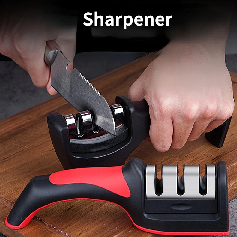 Kitchen 3 stage Knife Sharpener Polishing Blade With Stainless Steel