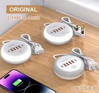 Chargeur mural multi-ports PD Type C, charge rapide 50W, Hub USB pour Samsung iPhone Xiaomi, prise EU/US/UK, chargeur de téléphone 2