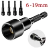 6-19mm Impact Socket Magnetic Nut Screwdriver Deep Socket Adapter 1/4inch Hex Wrench Heads Electric Drill Bit Repairing Tool 1