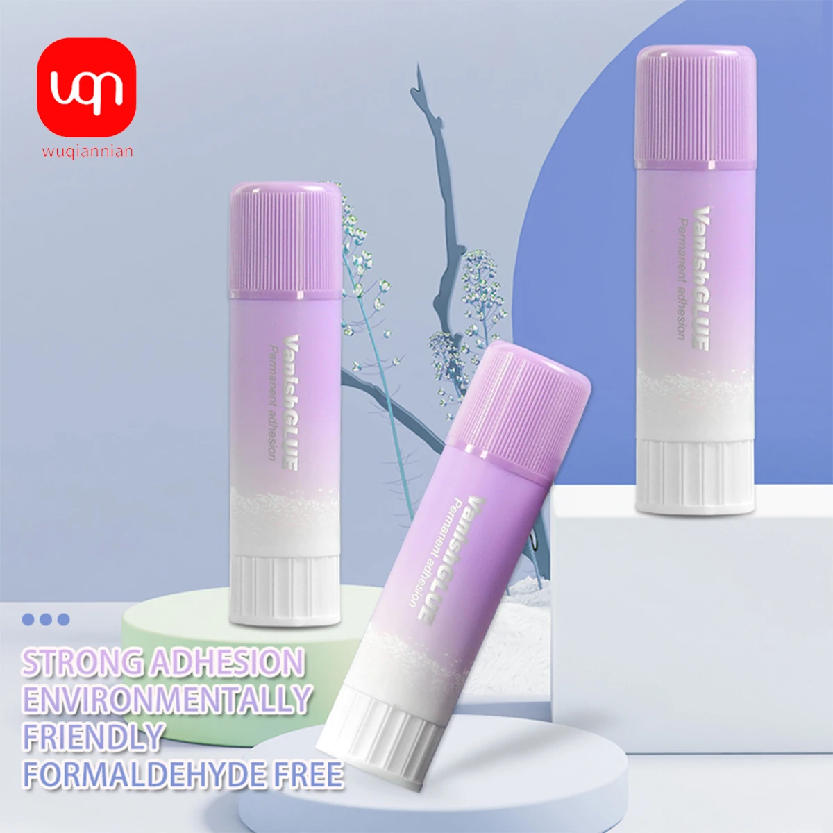 1/3pcs Purple Gradient High Viscosity Core Seamless Handmade Glue Stick 21g Suitable For Office And School Stationery Supplies 6