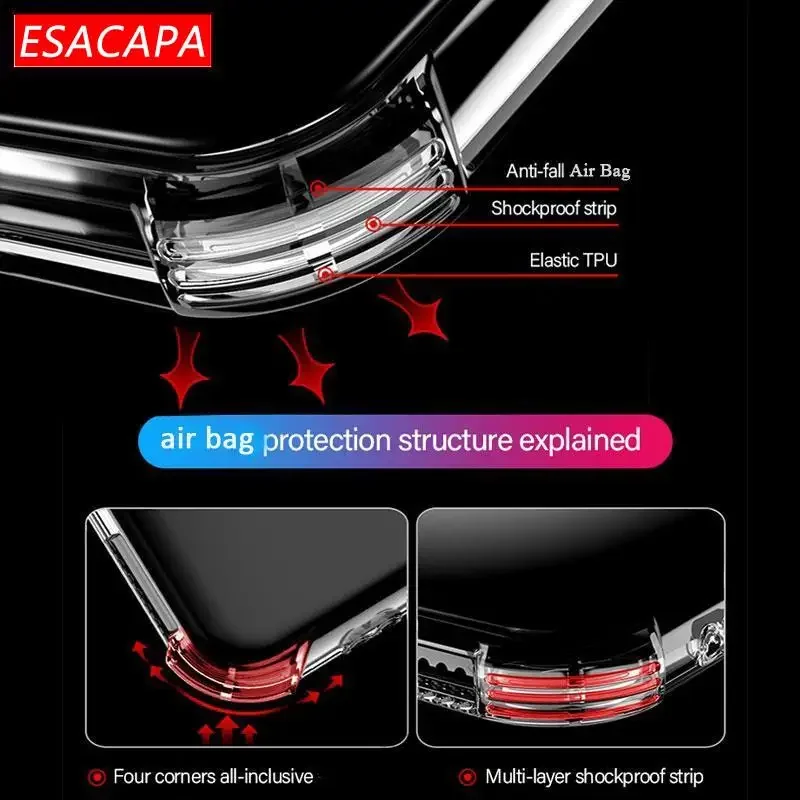 Transparent Shockproof TPU Crossbody Lanyard Case with Strap Cord Necklace