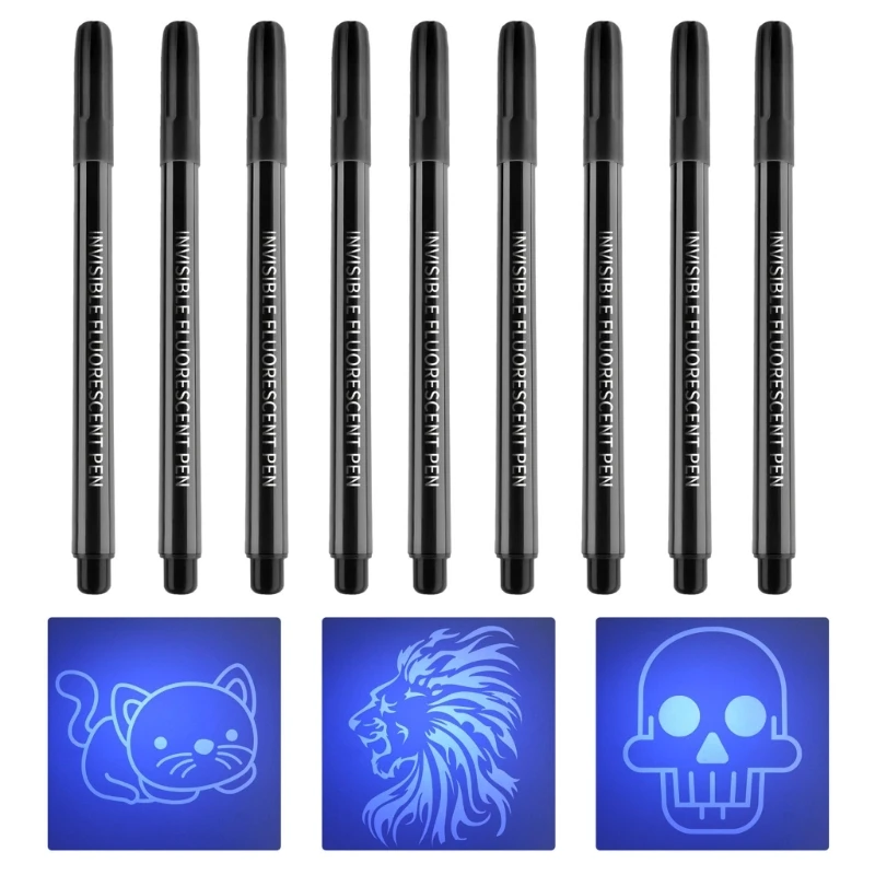 Invisible Ink Pen Upgraded Spy Pen Use with UV Light(Not Include) Magic-Marker Secret Message F19E invisible ink pen