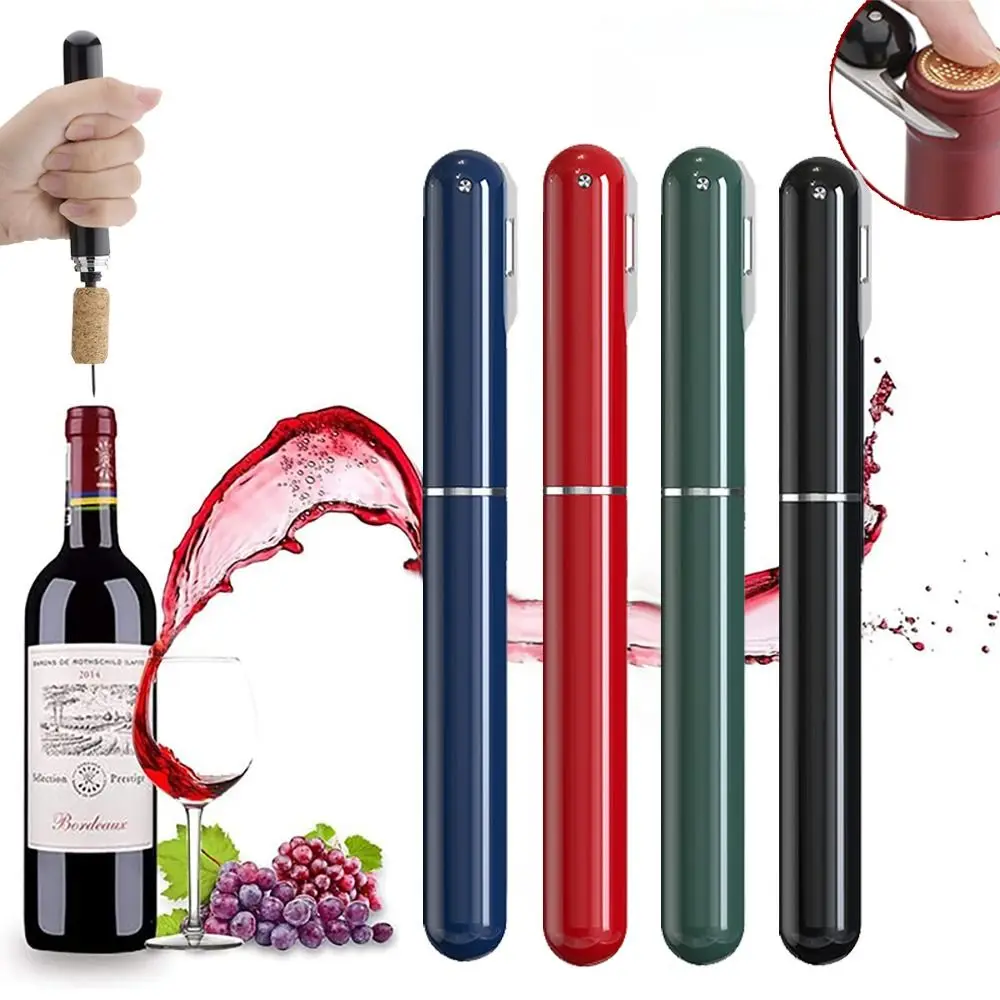 PocketAirPumpWineBottleOpenerWithFoilCutterUpgradeSafetyAirPressureWineCorkscrew