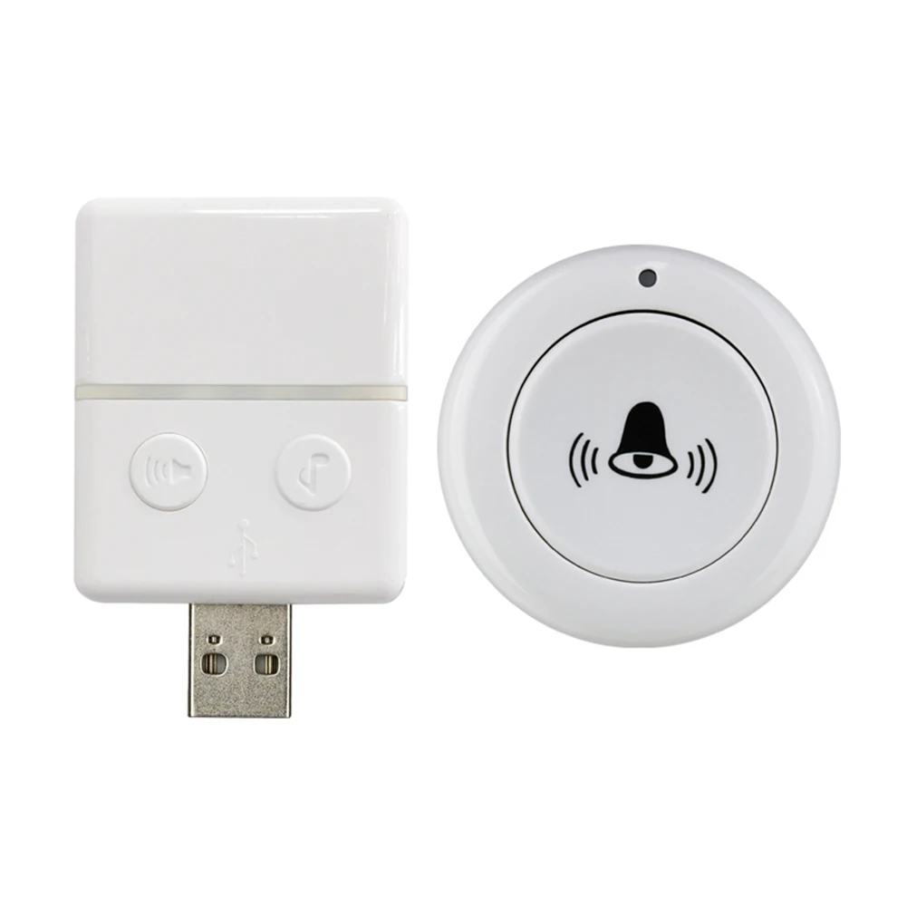 Intelligent Door Chime Strong Signal USB Emergency Call Button 433MHZ Wireless Emergency Doorbell One-key Alarm Remote Control