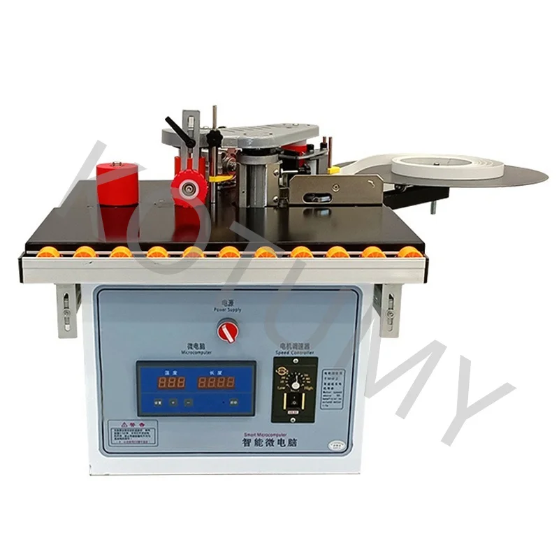 Edge Banding Machine 220V Portable Double Side Gluing Woodworking Banding Machine Edge Bander for Wood Based Panels Machinery