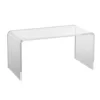 VEVOR Acrylic Coffee Table, C-Shaped Clear Acrylic End Table, 16.3 inch high Transparent Acrylic Side Table, for Living Room 1