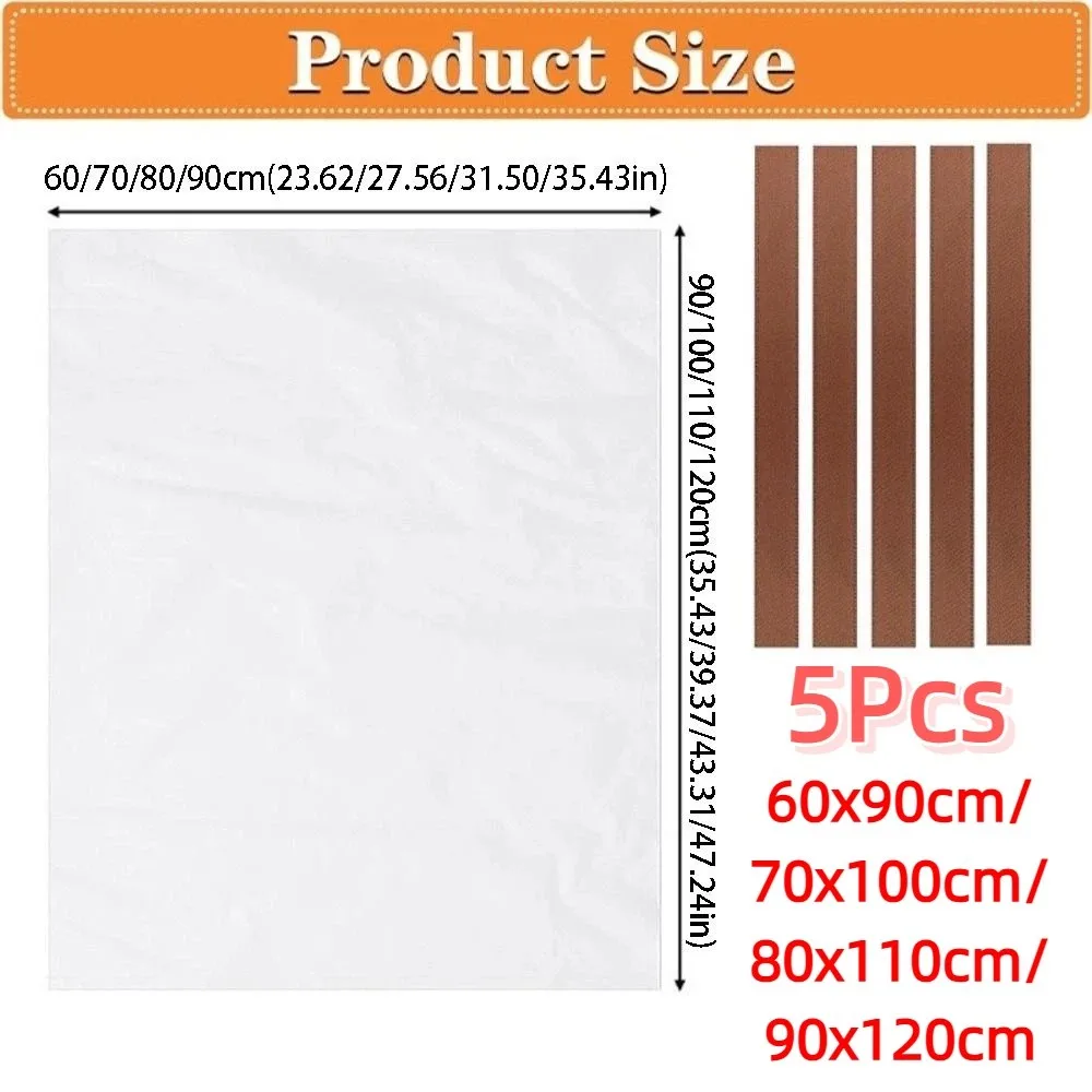 5Pcs 방수 의류 보관 가방 투명 플라스틱 수하물 상자 보관 가방 두꺼운 방진 옷장 정렬 가방