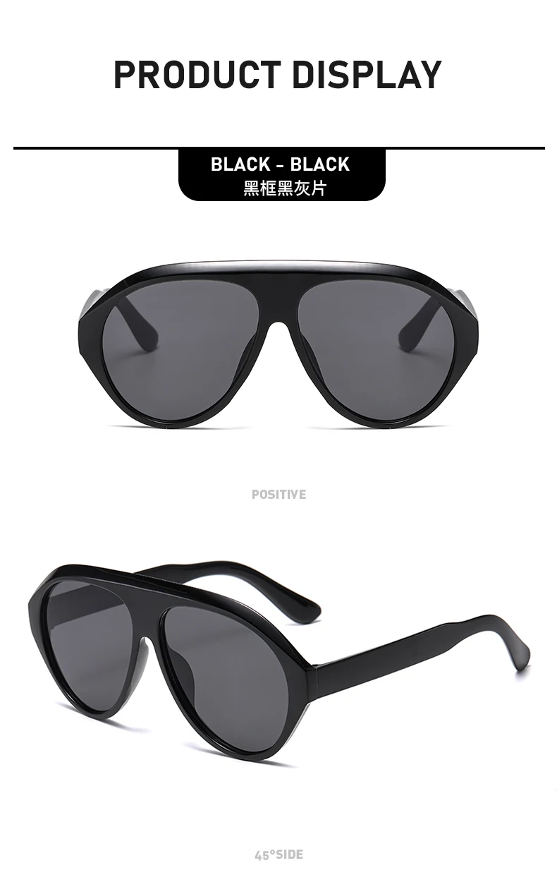 Modische Piloten-Sonnenbrille mit großem Rahmen, Sonnenschutz und Retro-UV-Schutzbrille 3084 – Detail 12