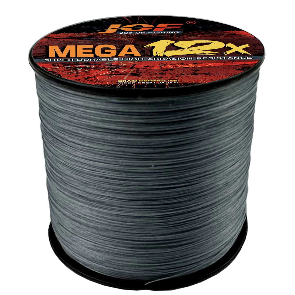 JOF Fishing Lines 300M 500M 12 Strands Braided Line Multifilament PE Fishing Line 25/30/39/50/65/77/92/120LB 0.16-0.55mm 3