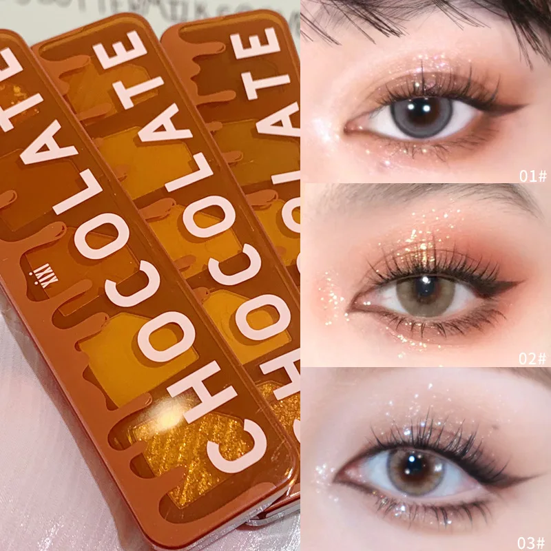 XiXi Cocoa Smooth Thick Emulsion Eyeshadow Tray Advanced Color Development No Fly Powder Earth Color Everyday Novice Beginners 2