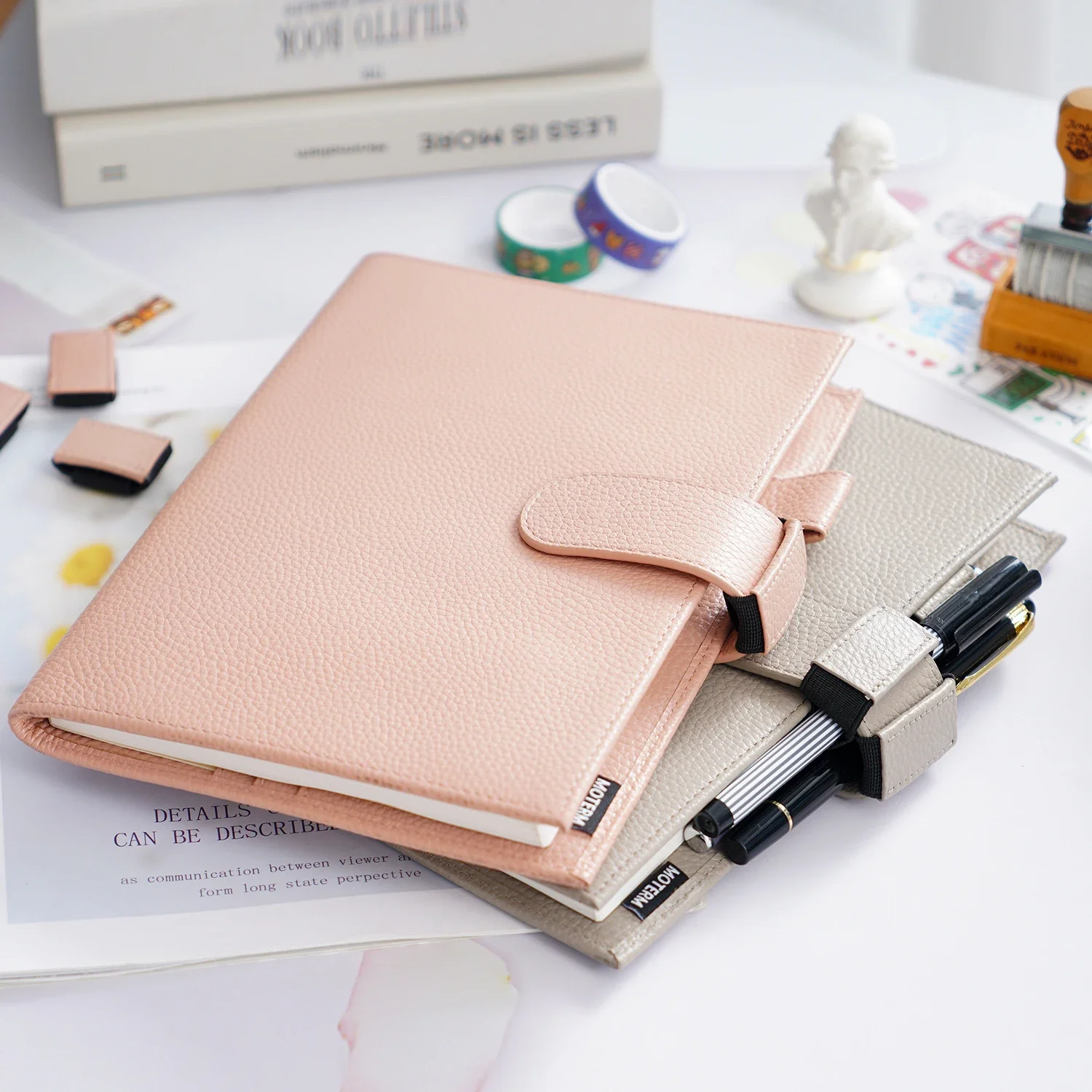 Moterm Leather Penloop Elastic Pencil Loop on Strap of Planner Notebook Journals Pen Clip Holder School Supplies 5