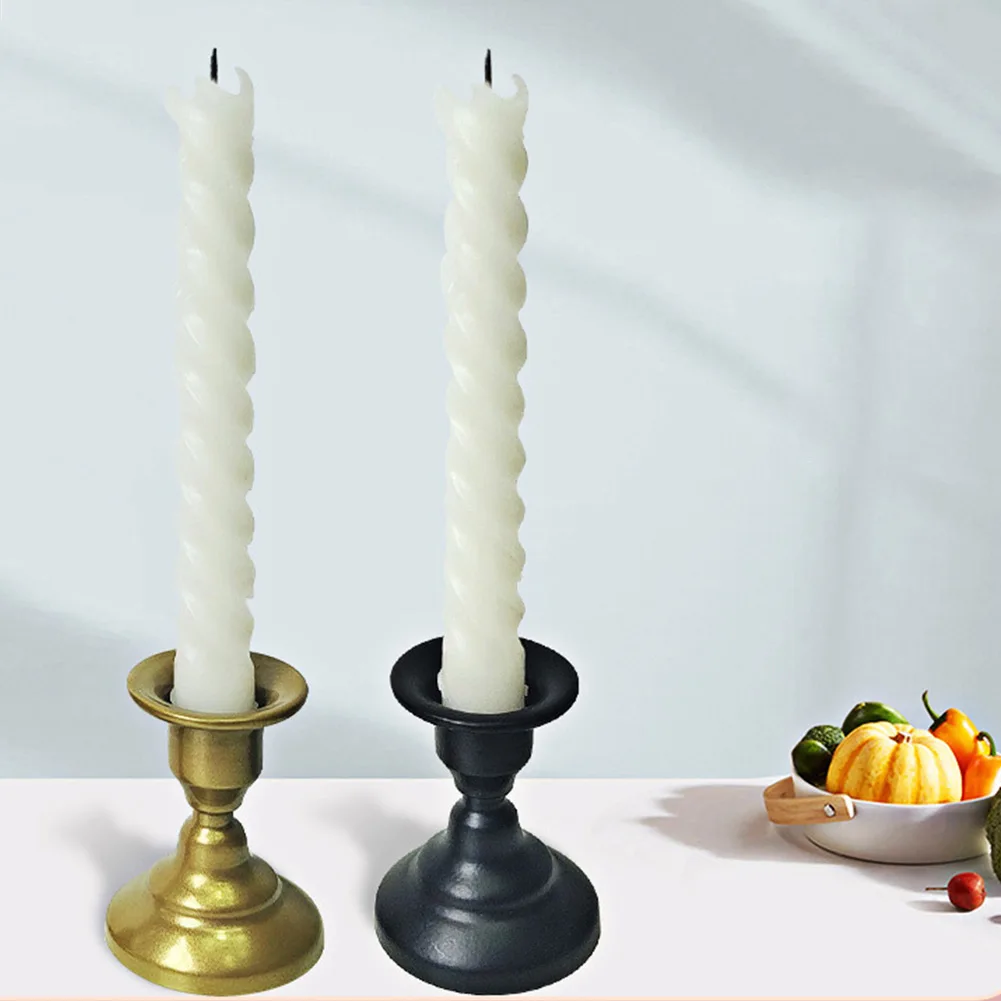 Candle Holders Vintage Metal Candle Holders Pillar Iron Art Candlestick For Wedding Party Decor Pedestal For Dining Room Living Room Study