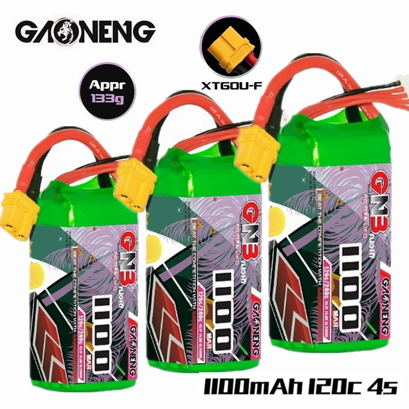 

1/3/5 шт. 4S GAOGANG GNB 14,8 V MAX240C LiPo батарея 1100MAH с XT60U-F вилкой для RC светильник вес новая модель высокая скорость C FPV Drone