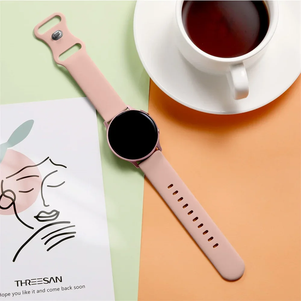 Sporty 20mm Silicone Watch Band - Soft and Durable Bracelet Strap
