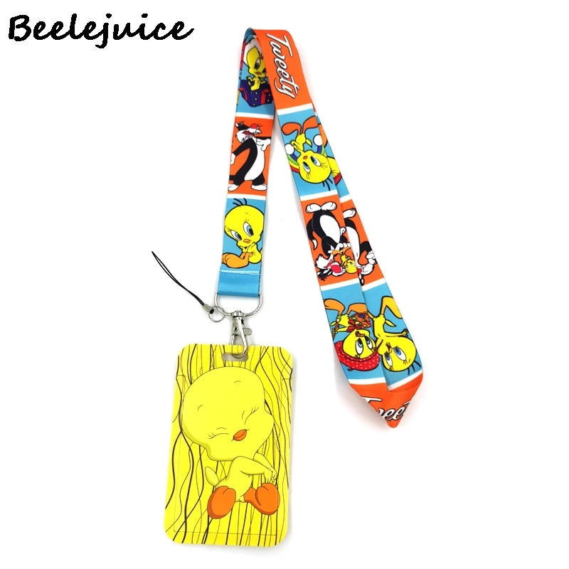 Funny Cartoon Cat Key lanyard Car KeyChain ID Card Pass Gym Mobile Phone Badge Kids Key Holder Jewelry Accessories Decorations